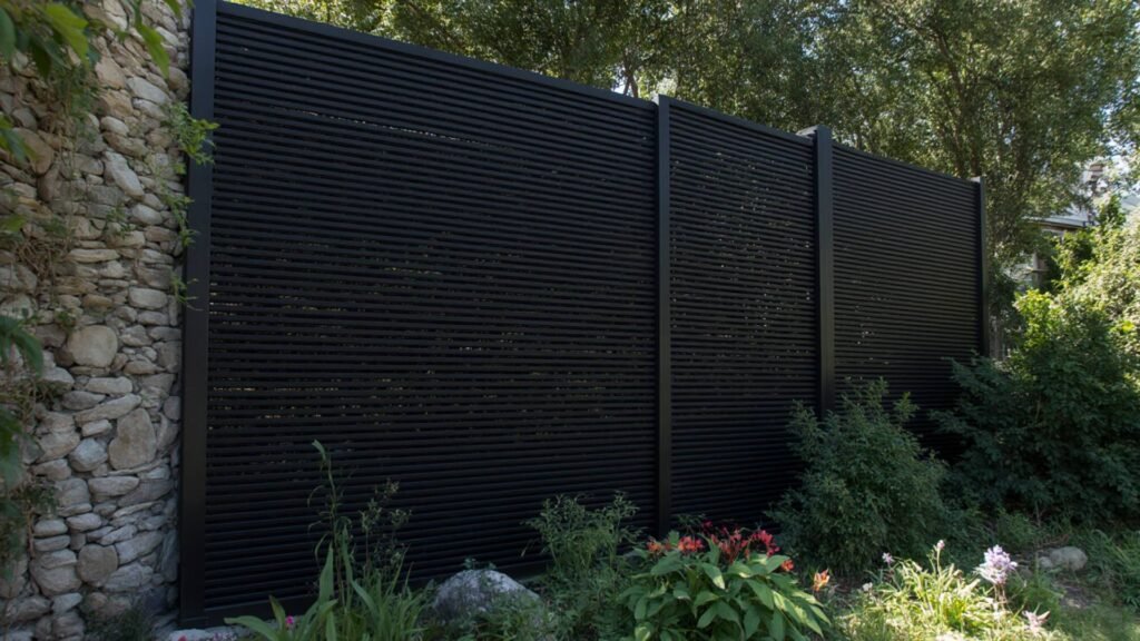 brise vue panneau noir