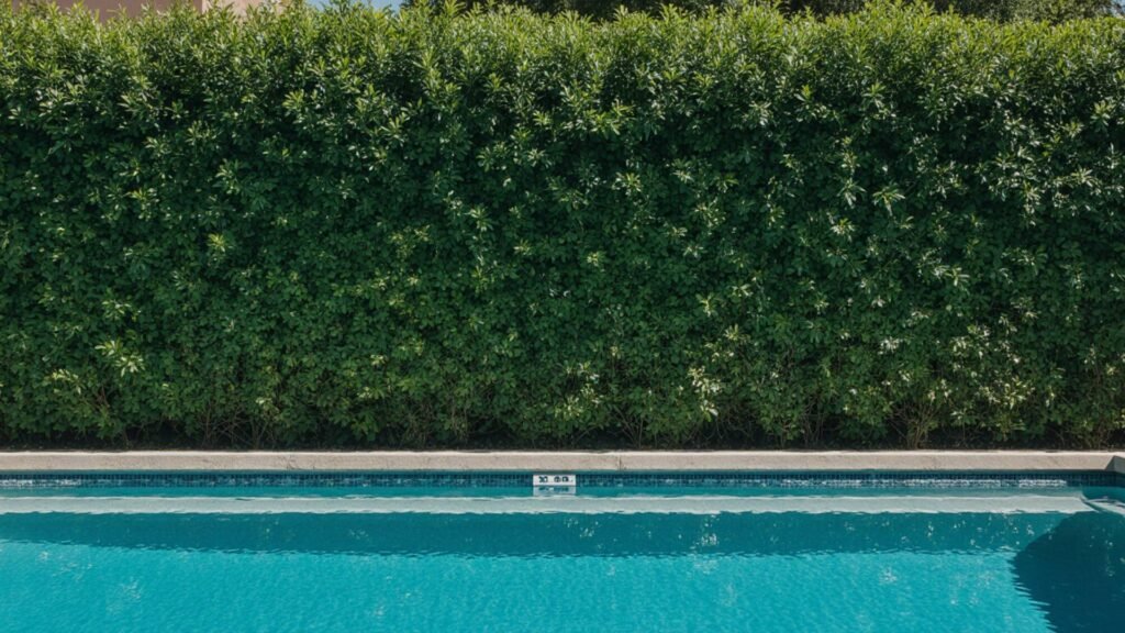 brise vue piscine haie arbuste